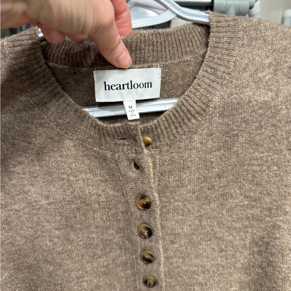 Heartloom Bianca Too Taupe Button-Front Knit Top - Picture 3 of 3